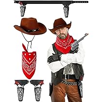 Amazon.com: Fourluoo 5 Pcs Cowboy Hat Accessories Set